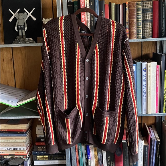 🆕 WESC open knit cotton cardigan - Picture 1 of 5